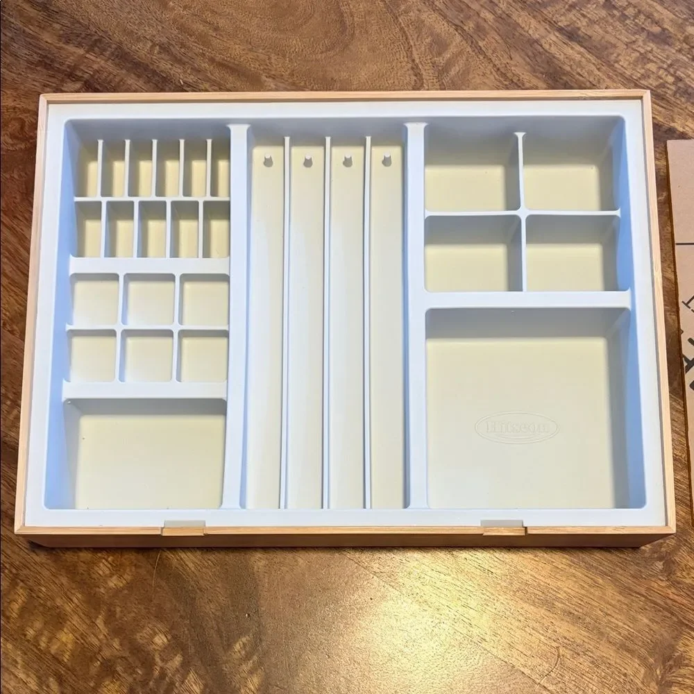 Bamboo jewelry organizer with acrylic cover 8” x 11”